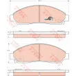 Jeu de 4 plaquettes de frein avant TRW GDB3466 - Visuel 1