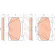 Jeu de 4 plaquettes de frein avant TRW GDB3498 - Visuel 1