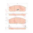 Jeu de 4 plaquettes de frein avant TRW GDB3502 - Visuel 1