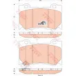 Jeu de 4 plaquettes de frein avant TRW GDB3505 - Visuel 1