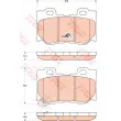 Jeu de 4 plaquettes de frein arrière TRW GDB3515 - Visuel 1