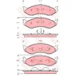 Jeu de 4 plaquettes de frein avant TRW GDB4104 - Visuel 1