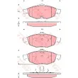 Jeu de 4 plaquettes de frein avant TRW GDB4125 - Visuel 1