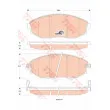 Jeu de 4 plaquettes de frein avant TRW GDB4179 - Visuel 1