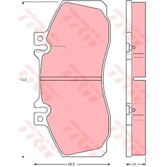 Jeu de 4 plaquettes de frein avant TRW GDB481