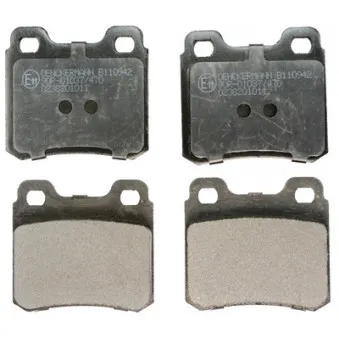 Jeu de 4 plaquettes de frein arrière DENCKERMANN B110942