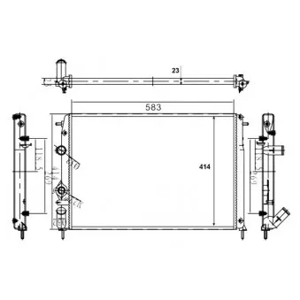 Radiateur, refroidissement du moteur NRF 58106A