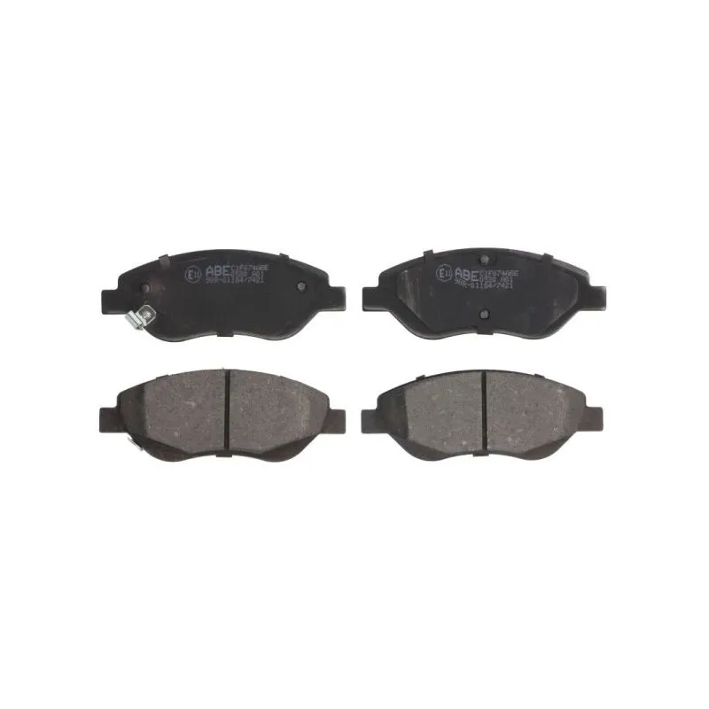 Jeu de 4 plaquettes de frein avant ABE C1F074ABE