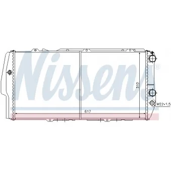 Radiateur, refroidissement du moteur NISSENS 604781