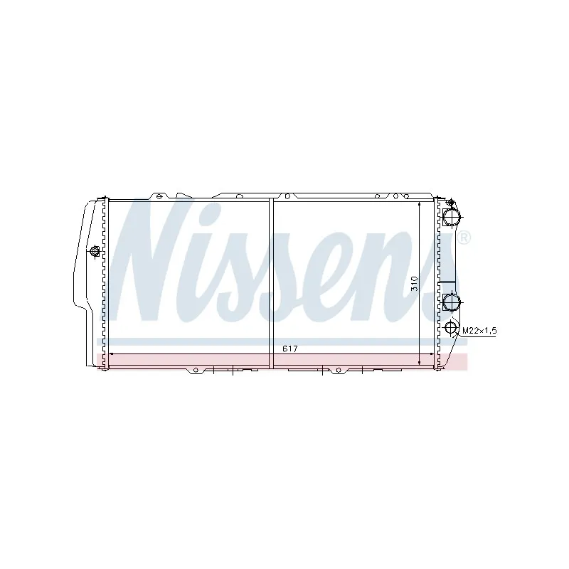 Radiateur, refroidissement du moteur NISSENS 604781