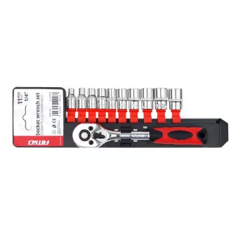 Jeu de cliquet et douilles 1/4" (4 - 13mm) 11 pcs AMIO