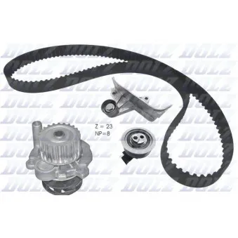Pompe à eau + kit de courroie de distribution DOLZ KD167