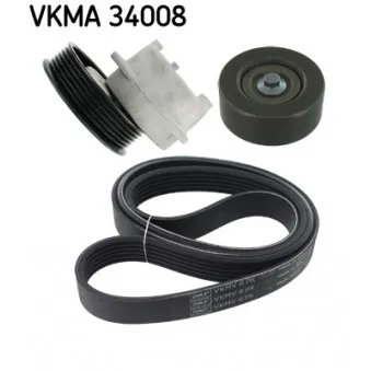 Jeu de courroies trapézoïdales à nervures SKF VKMA 34008