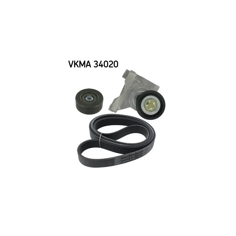 Jeu de courroies trapézoïdales à nervures SKF VKMA 34020