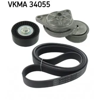 Jeu de courroies trapézoïdales à nervures SKF VKMA 34055