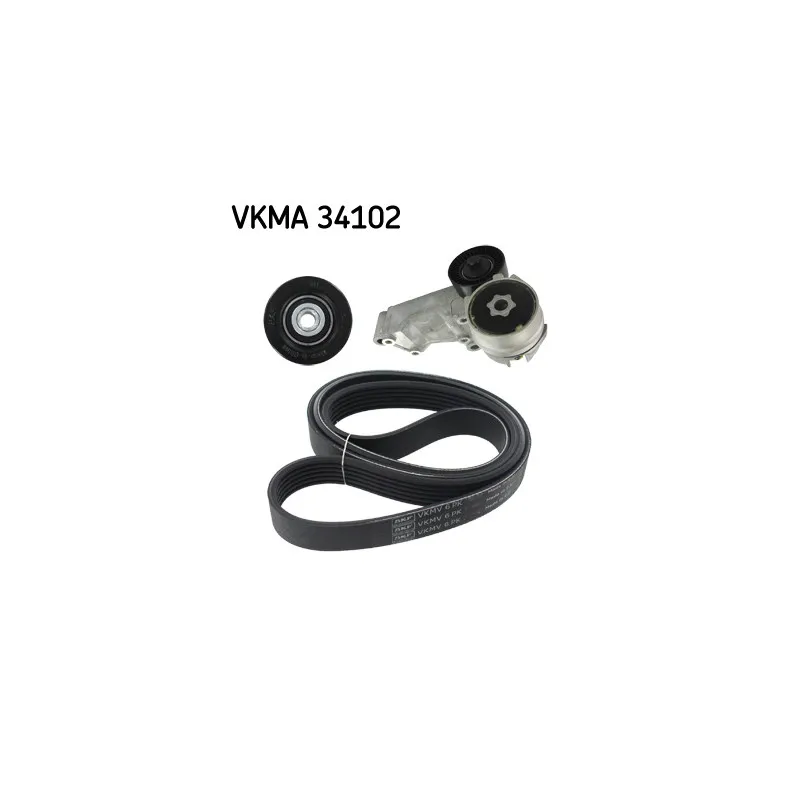 Jeu de courroies trapézoïdales à nervures SKF VKMA 34102