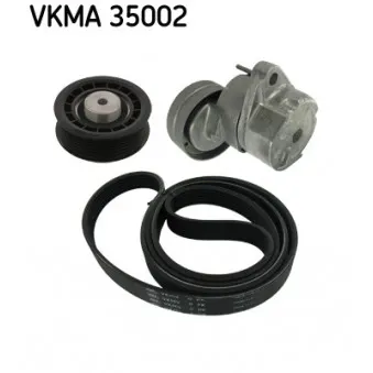 Jeu de courroies trapézoïdales à nervures SKF VKMA 35002