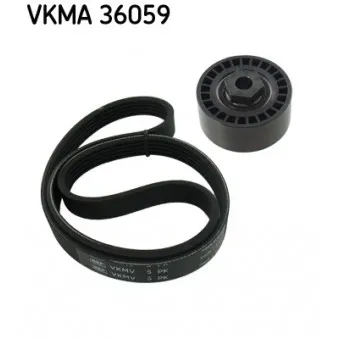 Jeu de courroies trapézoïdales à nervures SKF VKMA 36059