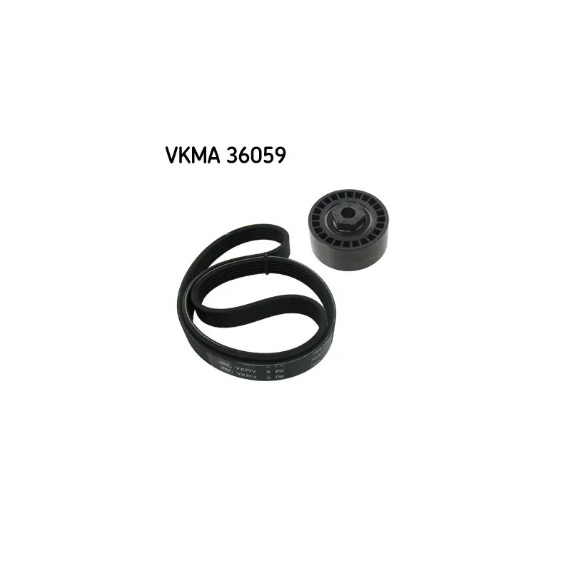 Jeu de courroies trapézoïdales à nervures SKF VKMA 36059