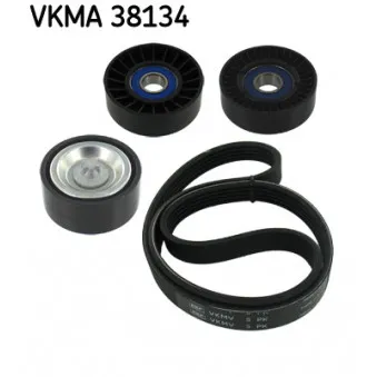 Jeu de courroies trapézoïdales à nervures SKF VKMA 38134
