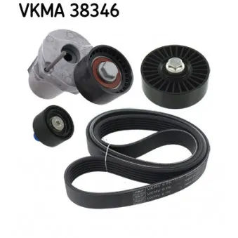 Jeu de courroies trapézoïdales à nervures SKF VKMA 38346