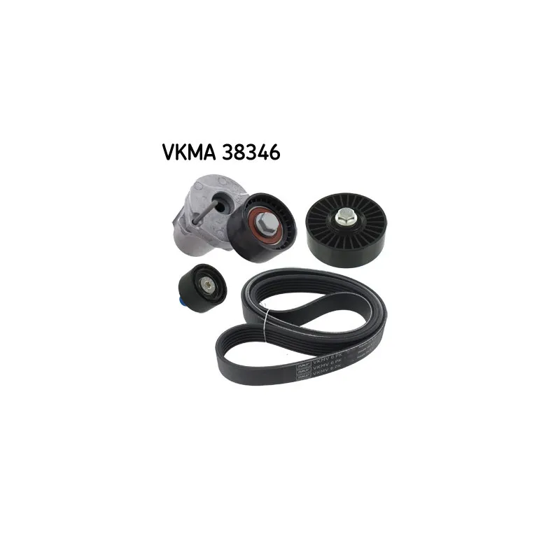Jeu de courroies trapézoïdales à nervures SKF VKMA 38346
