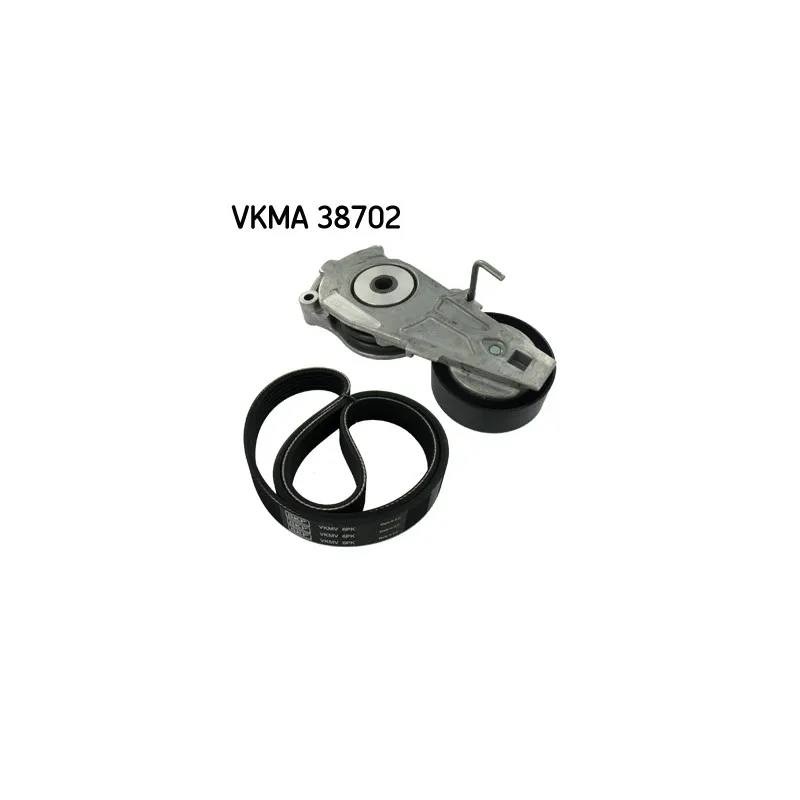 Jeu de courroies trapézoïdales à nervures SKF VKMA 38702