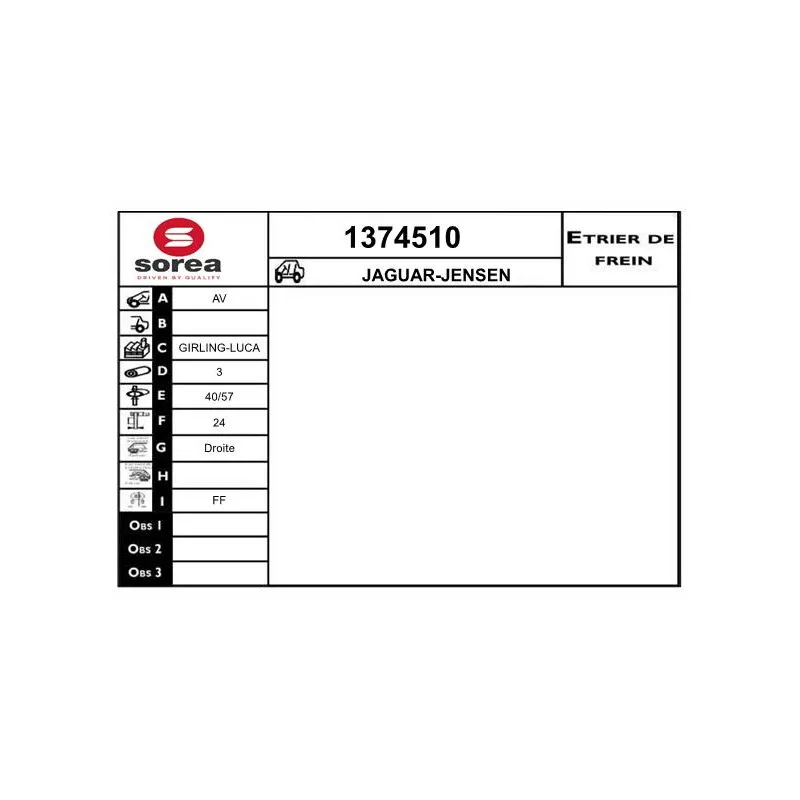 Étrier de frein SNRA 1374510