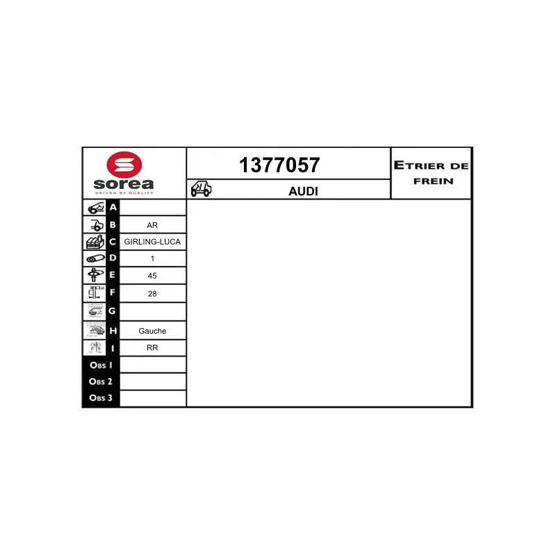 Étrier de frein SNRA 1377057