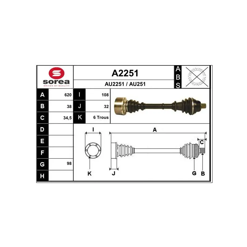 Arbre de transmission SNRA A2251