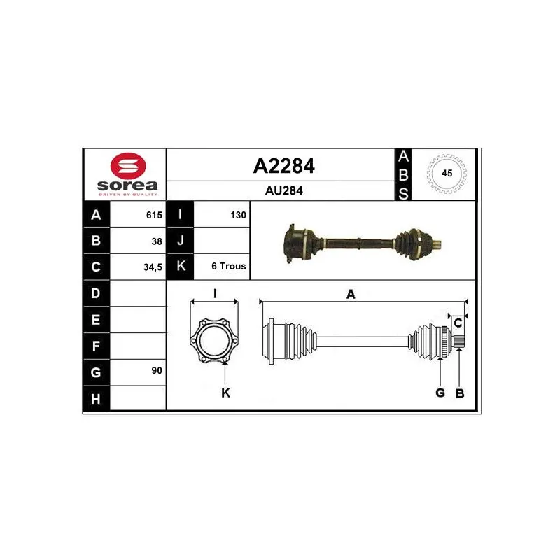 Arbre de transmission SNRA A2284