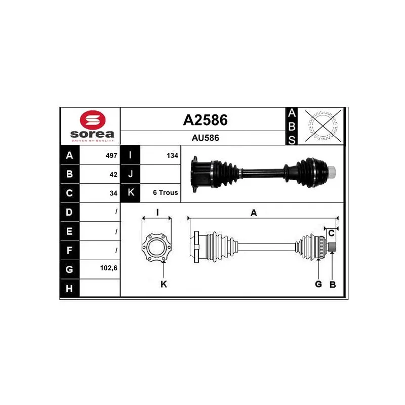 Arbre de transmission SNRA A2586