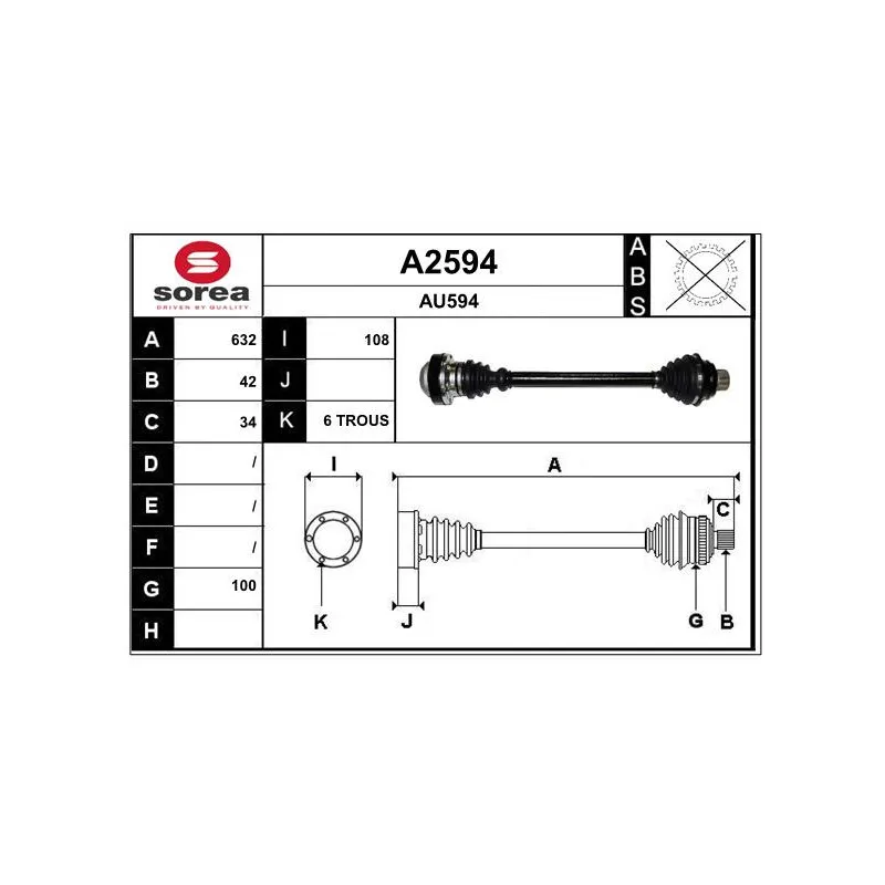 Arbre de transmission SNRA A2594