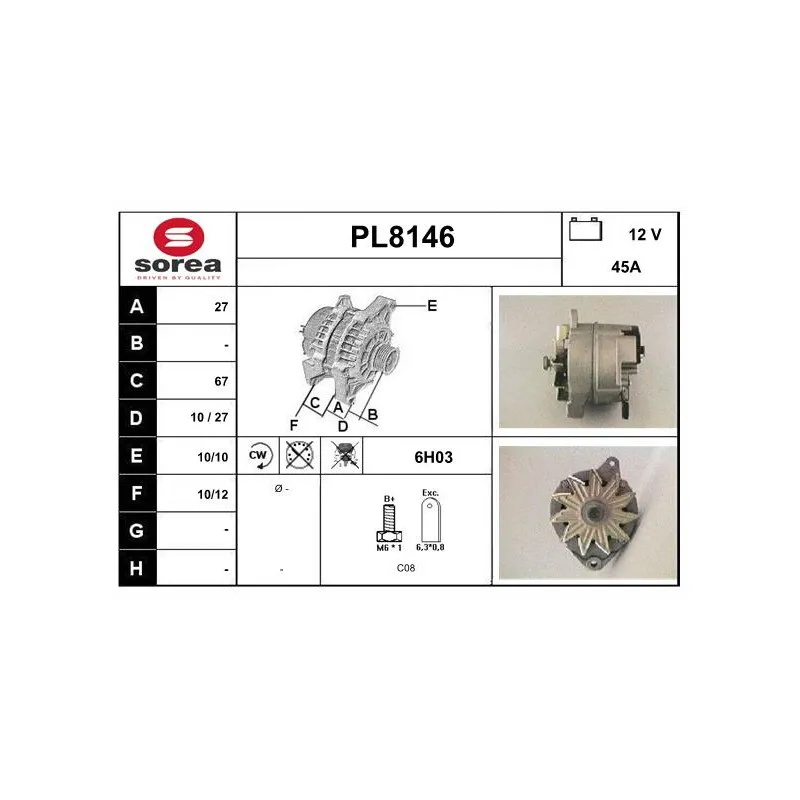 Alternateur SNRA PL8146