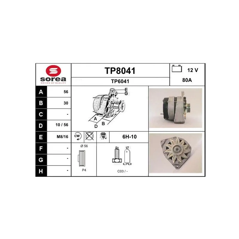 Alternateur SNRA TP8041