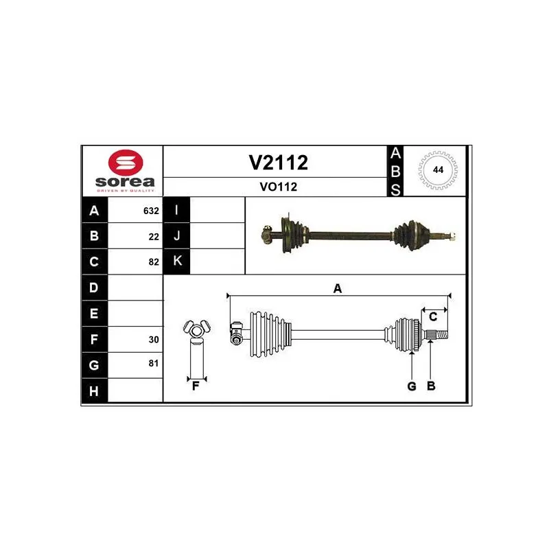 Arbre de transmission SNRA V2112