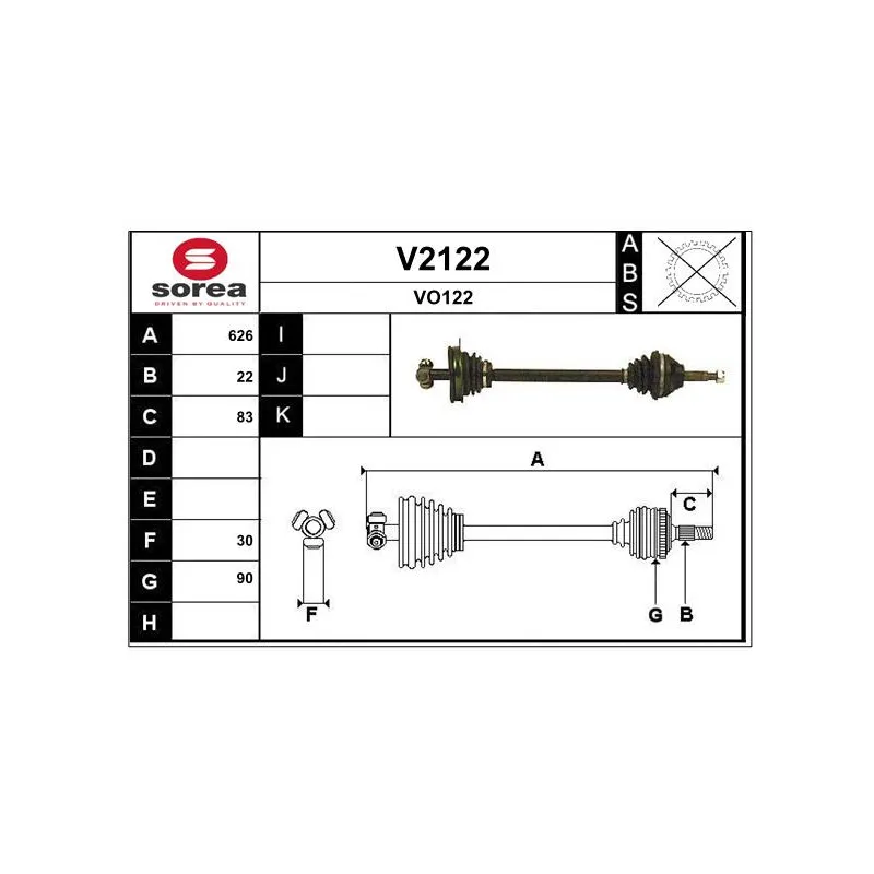 Arbre de transmission SNRA V2122