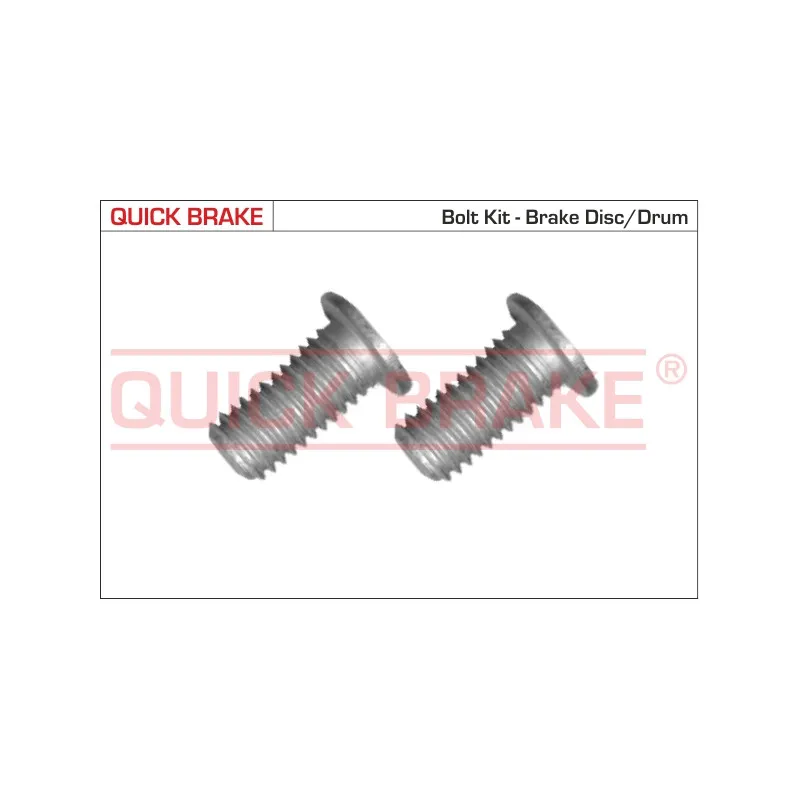 Vis, disque de frein QUICK BRAKE 11672K
