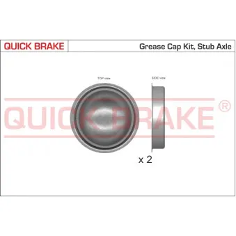 Couvercle de protection, moyeu de roue QUICK BRAKE 9822K
