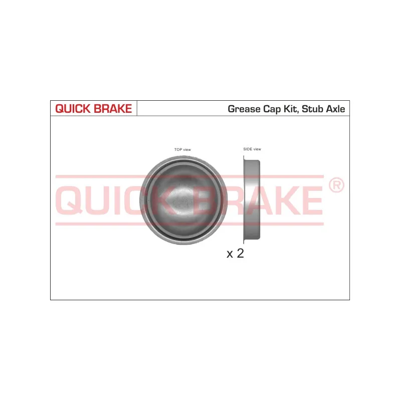 Couvercle de protection, moyeu de roue QUICK BRAKE 9822K