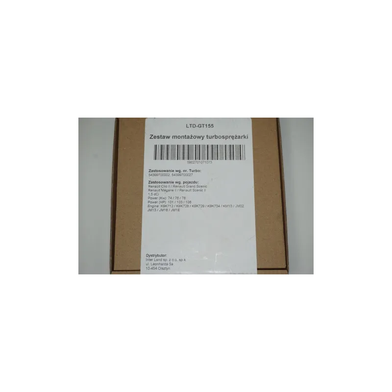 Kit de montage, turbo LTD LTD-GT155
