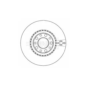 Jeu de 2 disques de frein avant BORG & BECK BBD4513