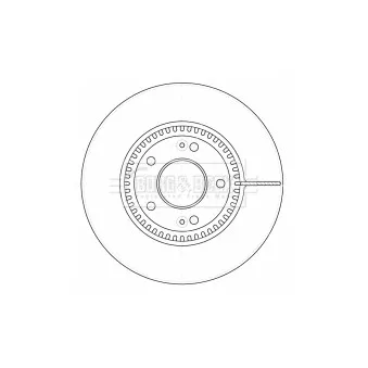 Jeu de 2 disques de frein avant BORG & BECK BBD4523