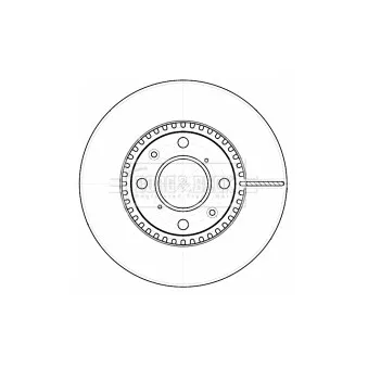 Jeu de 2 disques de frein avant BORG & BECK BBD4537