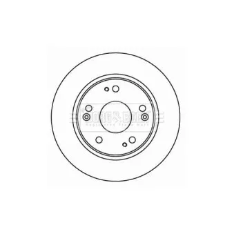 Jeu de 2 disques de frein arrière BORG & BECK BBD4598