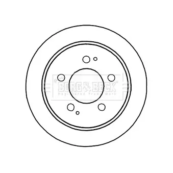 Jeu de 2 disques de frein arrière BORG & BECK BBD5169