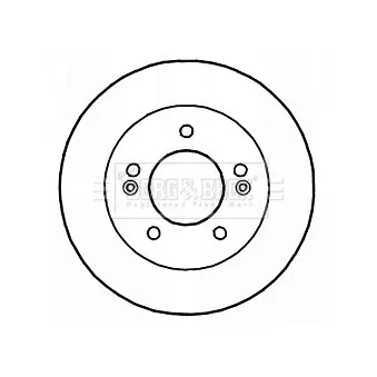 Jeu de 2 disques de frein arrière BORG & BECK BBD5174