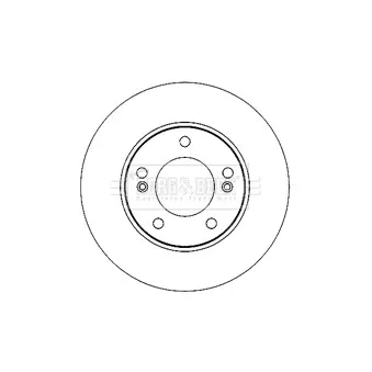 Jeu de 2 disques de frein avant BORG & BECK BBD5189