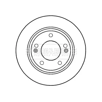 Jeu de 2 disques de frein arrière BORG & BECK BBD5257