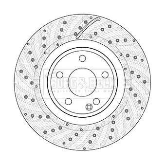 Jeu de 2 disques de frein avant BORG & BECK BBD5355